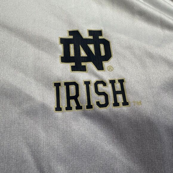 Notre Dame Irish 1/4 Zip Pullover Men’s XL White Blue Hombre Colosseum NWT - Picture 3 of 11